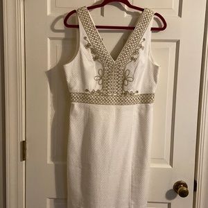White Lilly Pulitzer shift dress, sz 10